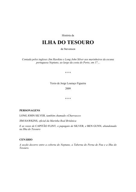 História da Ilha do Tesouro de Stevenson - Peças Soltas