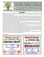 December - Trochu Valley School