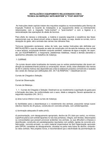 instalações e equipamento relacionados com a técnica da