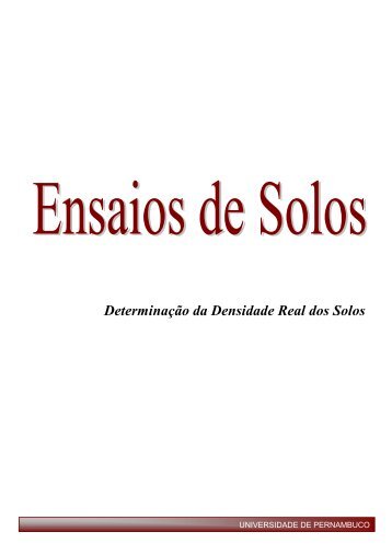 Determinação da Densidade Real dos Solos - PEC/POLI