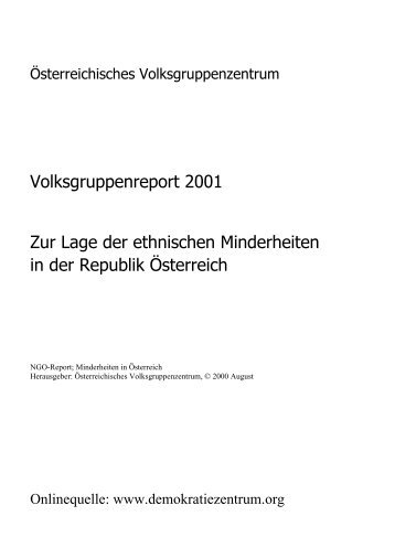 Volksgruppenreport 2001 - Demokratiezentrum Wien