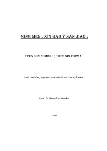 MING MEN, XIN BAO Y SAN JIAO : tres con nombre