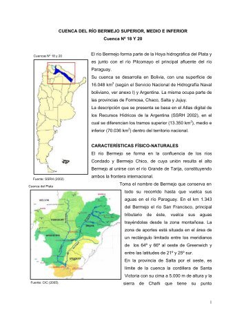 18 cuenca del rio bermejo superior - Subsecretaría de Recursos ...