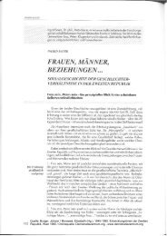 ARTIKEL Ingrid Bauer: Frauen, Männer, Beziehungen...