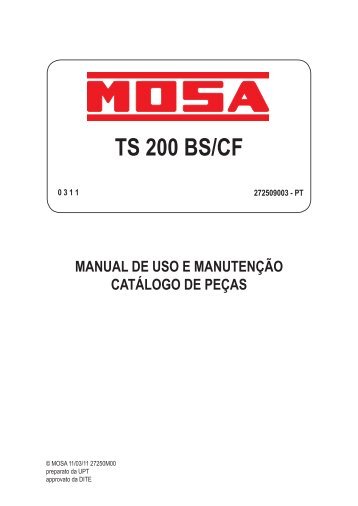 Download manual - MOSA, geradores e motosoldadoras
