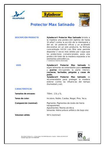 Protector Max Satinado - Xyladecor