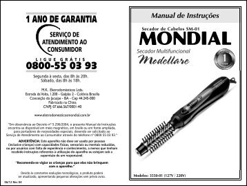 Manual_Secador Multifuncional Modellare SM-01 06-12 ... - Mondial