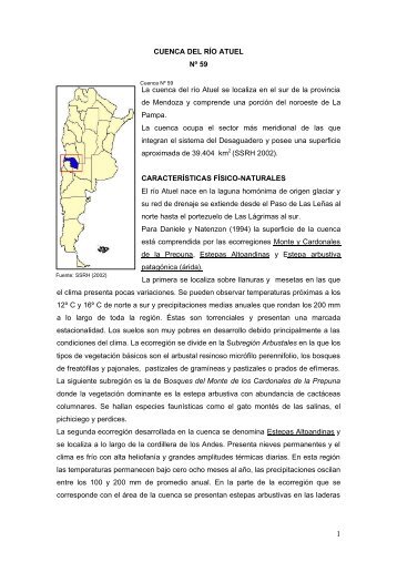 59 La cuenca del río Atuel - Subsecretaría de Recursos Hídricos