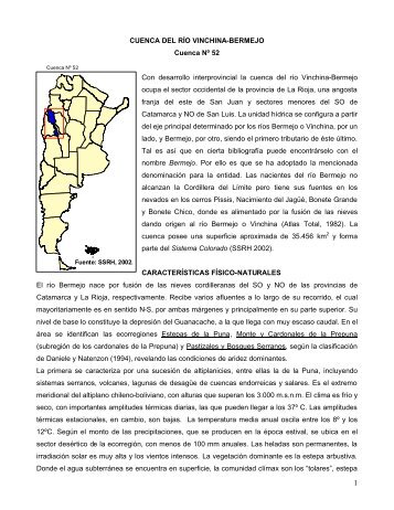 52 cuenca del rio vinchina - bermejo - Subsecretaría de Recursos ...