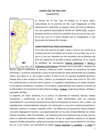 54 La cuenca del río San Juan - Subsecretaría de Recursos Hídricos