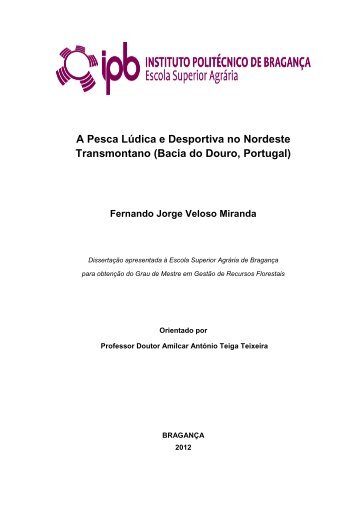 A Pesca Lúdica e Desportiva no Nordeste Transmontano (Bacia do ...