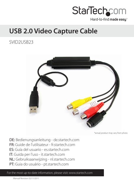 USB 2.0 Video Capture Cable - CCL Computers