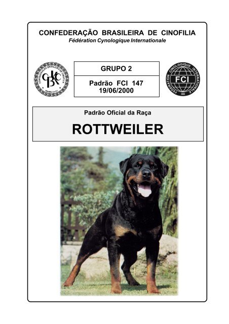 ROTTWEILER - Confederação Brasileira de Cinofilia