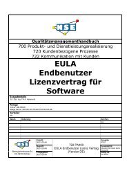 EULA Endbenutzer Lizenzvertrag für Software - NSE AG