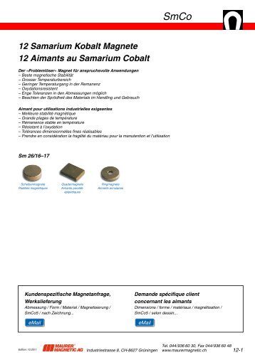 SmCo - Maurer Magnetic AG