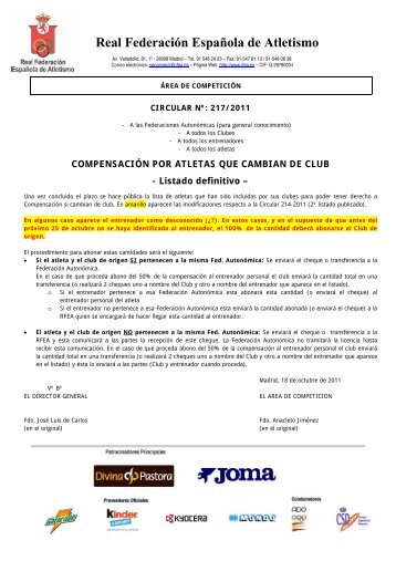 Real Federación Española de Atletismo - RFEA