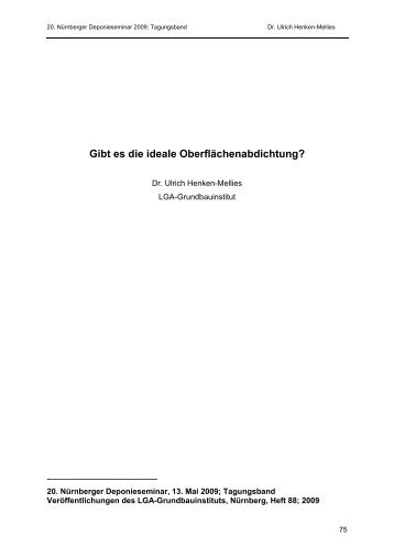 Gibt es die ideale Oberflächenabdichtung?