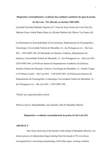 RESUMO - VI Congresso de Meio Ambiente da AUGM