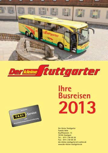 Ihre Busreisen - Der kleine Stuttgarter