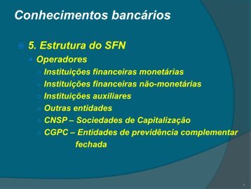 Conhecimentos bancários - Unificado