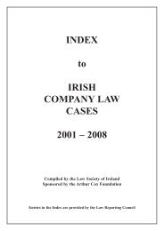 To IRISH COMPANY LAW CASES 2001 - Law Society of Ireland