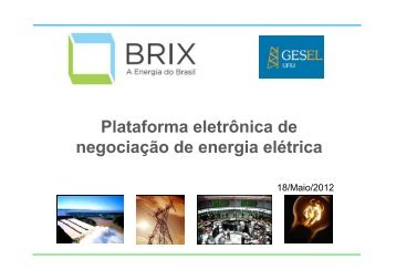 Plataforma eletrônica de negociação de energia elétrica - Nuca