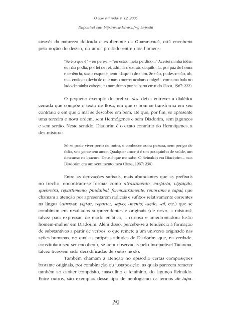 aspectos da linguagem em Grande sertão - FALE - UFMG
