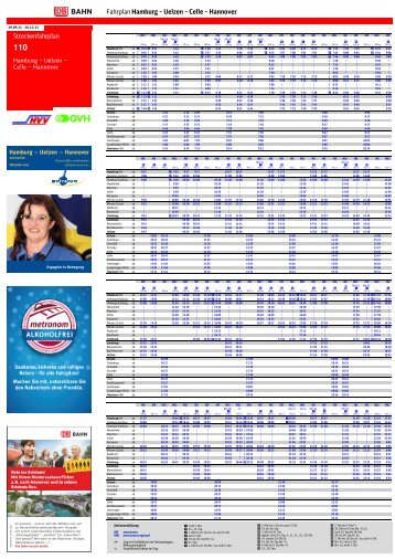 Fahrplan Hamburg – Uelzen – Celle – Hannover ... - metronom