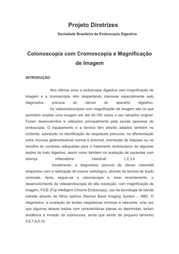Colonoscopia com Cromoscopia e Magnificacao de Imagem
