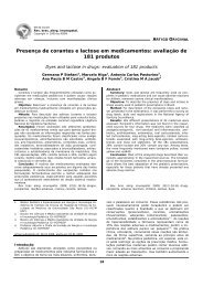 Presença de corantes e lactose em medicamentos - Associação ...