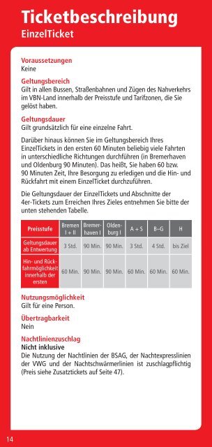 Faltblatt Tickets 2013 - VBN