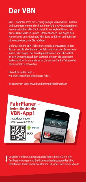 Faltblatt Tickets 2013 - VBN