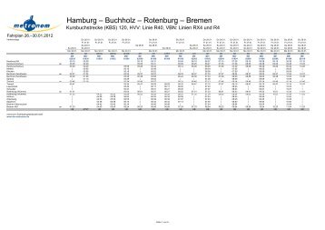 Hamburg – Buchholz – Rotenburg – Bremen - Metronom