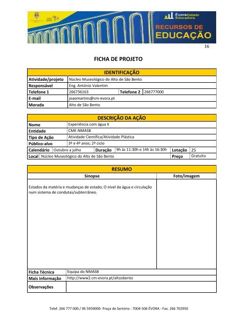 Documento integral (PDF) - Câmara Municipal de Évora