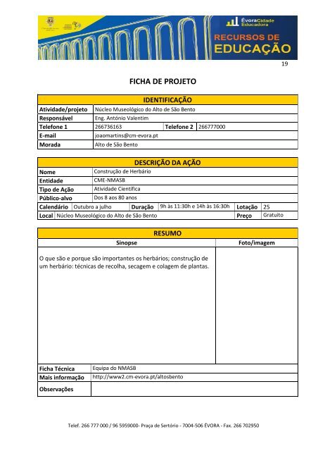 Documento integral (PDF) - Câmara Municipal de Évora