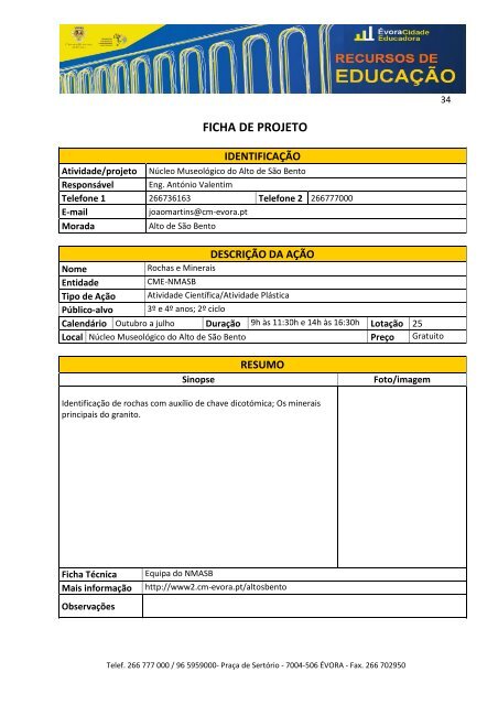 Documento integral (PDF) - Câmara Municipal de Évora