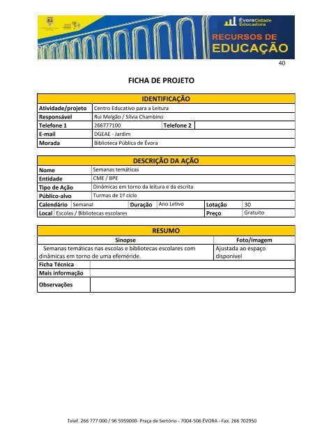 Documento integral (PDF) - Câmara Municipal de Évora