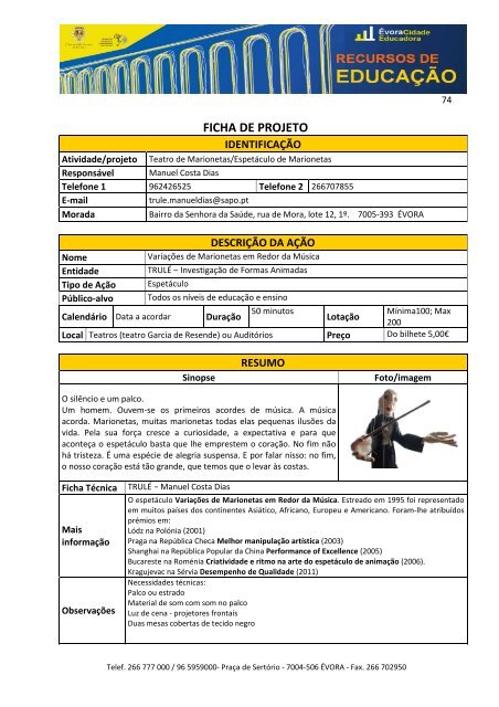 Documento integral (PDF) - Câmara Municipal de Évora