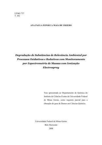 Degradação de Substâncias de Relevância Ambiental por ...