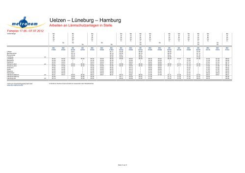 Hamburg – Lüneburg – Uelzen - Metronom