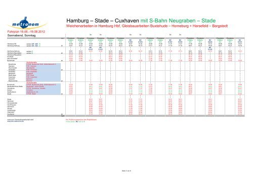 Hamburg – Stade – Cuxhaven mit S-Bahn Neugraben ... - Metronom