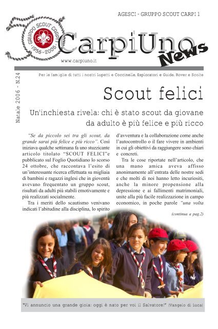 Scout felici - AGESCI GRUPPO CARPIUNO