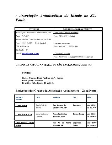 - Associação Antialcoólica do Estado de São Paulo