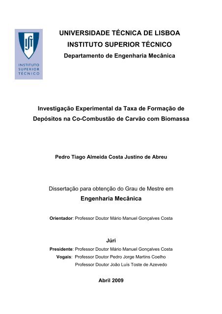 Dissertação de mestrado ist engenharia mecanica