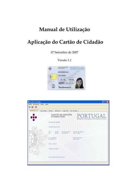 Manual de Utilização Aplicação do Cartão de ... - Portal do Cidadão
