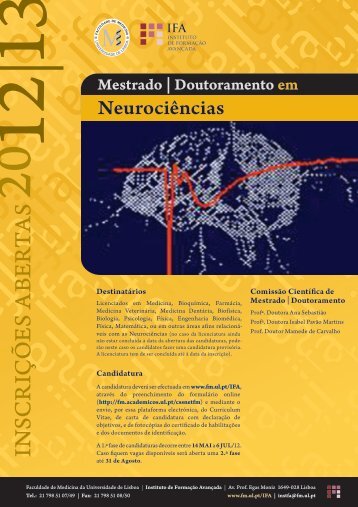 CARTAZ NEUR2 - Faculdade de Medicina da Universidade de Lisboa