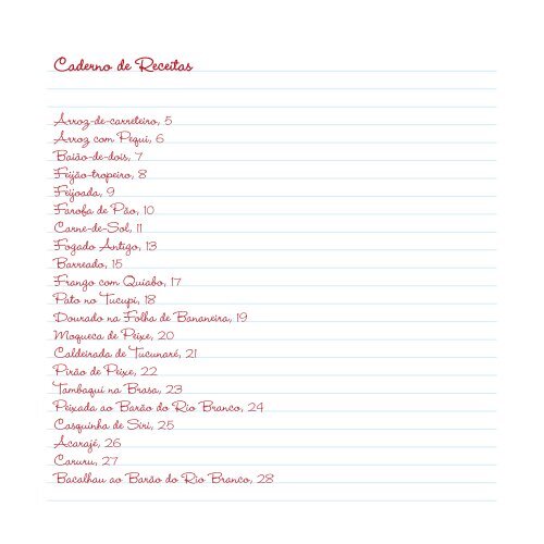 Caderno de Receitas