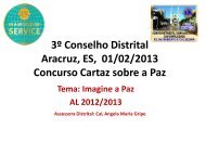 Concurso Cartaz sobre a Paz - Lions Clube Distrito LC11