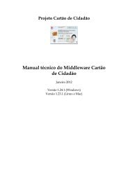 Manual técnico do Middleware Cartão de Cidadão - Portal do Cidadão