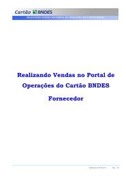 Manual do Fornecedor - Vendas Indiretas (PDF) - Cartão BNDES